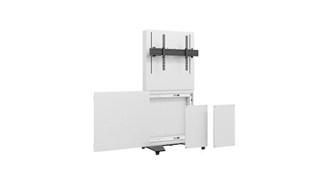 Hagor CON-Line Big M Lift 75-86″ Medienstele, mobil, elektrisch höhenverstellbar
