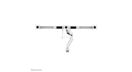 Neomounts NM-D775DX3WHITE Monitorarm 17-27" - Gasfeder - Topfix - 180°-Stopp - Klemme/Durchführung -