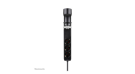Neomounts VOLT Desk Clamp socket with Quick-charge USB Ports clamp 0-50mm 3x type-F 230V