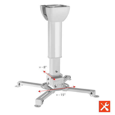 celexon Beamer-Deckenhalterung universal MultiCel Pro 3040 - weiß - 30-40 cm