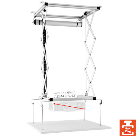 celexon Beamer Deckenlift PL1000 - max. ausfahrbar bis 96 cm - 15kg Traglast