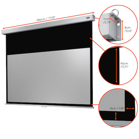 celexon Leinwand Rollo Professional Plus 180 x 102 cm - 81"