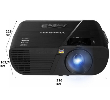 ViewSonic PJD6350 Beamer mit 3200 ANSI-Lumen und XGA Auflösung
