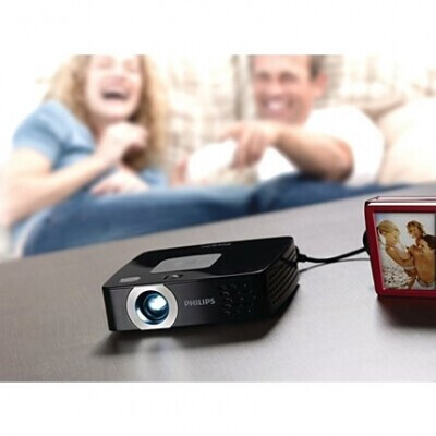 PHILIPS PicoPix 2480 Mini Beamer mit 80 ANSI-Lumen und WVGA Auflösung