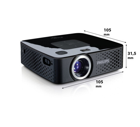 Philips PicoPix PPX3411 Mini Beamer mit 110 ANSI-Lumen und WVGA