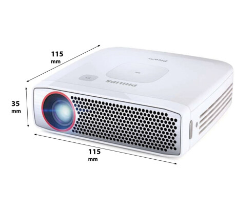 Philips PicoPix Plus PPX4835 Mini Beamer, 350 ANSI-Lumen, HD ready