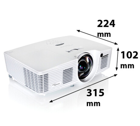Optoma W316ST Kurzdistanzbeamer mit 3600 ANSI-Lumen und WXGA Auflösung