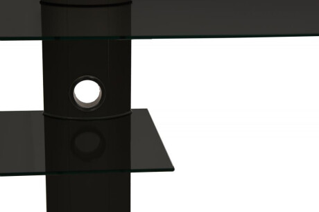 VCM TV-Rack für Subwoofer "Subuso" Schwarz mit 3 Glasböden Schwarzglas 120 cm