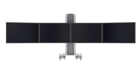 SMS Flatscreenstandfuß Multi Control 2xDual Clamp weiß
