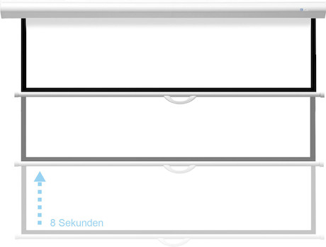 DELUXX Advanced Rolloleinwand Mattweiß Polaro inkl. Softeinzug - 16:9 - 266x148 cm - 120''