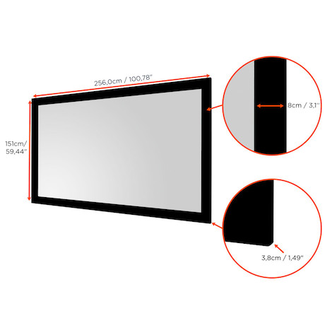 celexon Basic Rahmen Leinwand 240 x 135 cm