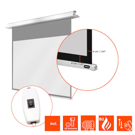celexon Deckeneinbauleinwand Motor Professional Plus 240 x 180 cm