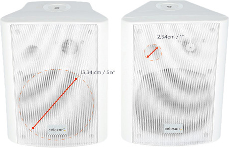 celexon Aktivlautsprecher-Set 525-B - 2x30W 2 Wege Aktivboxen - weiß