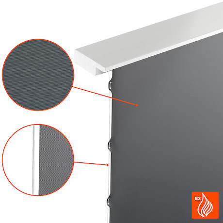 celexon CLR HomeCinema UST elektrische Boden-Leinwand 100", 221 x 124cm - weiß