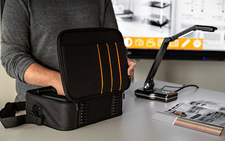 celexon Full-HD Dokumenten-Kamera DK500 mit Tragetasche M (32 x 10 x 23 cm) - Demo