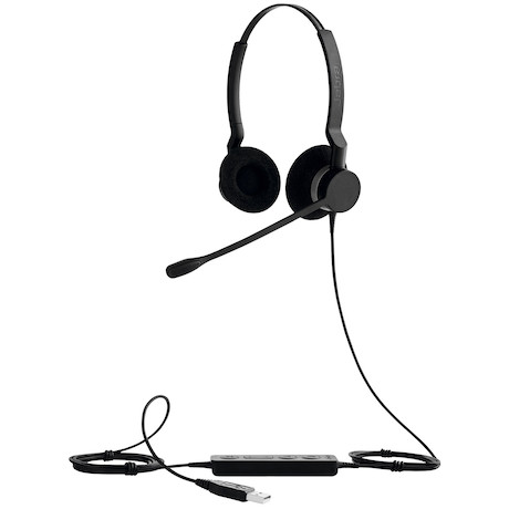 Jabra Biz 2300 USB MS Duo, Schnurgebundenes Stereo Headset für Microsoft Teams