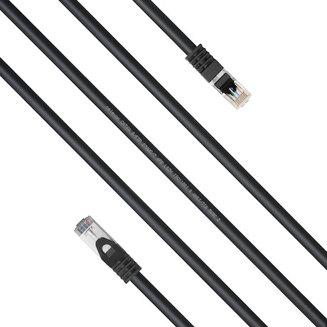 celexon CAT 6A Patchkabel - S/FTP 0,25m, schwarz