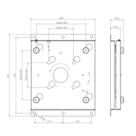 Hagor HA WH One:Quick - Wandhalterung für LG One:Quick 43“