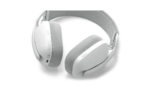 Logitech Zone Vibe 100 - kabelloses Bluetooth Headset, ohrumschließend, Grauweiß