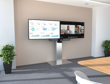 AXEOS XENON - Dual-Bildschirm (DB) Bildschirmständer für 2x 52 bis 65" Bildschirme