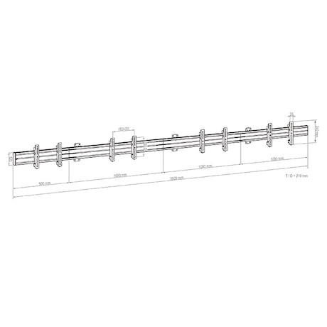 Hagor comPROnents® Menuboard Wandhalterung für 4 Displays 32-43" Landscape| max. VESA 200x200