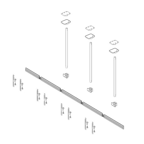 Hagor comPROnents® Menuboard Deckenhalterung für 4 Displays 46-65" Landscape| max. VESA 600x400