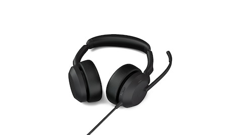 Jabra Evolve2 50 Link380a MS Stereo – schnurgebundenes Stereo Headset mit USB-A zertifiziert für Mic