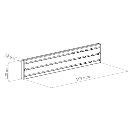 Hagor comPROnents® Alu-Schienen 500mm inkl. Verbinder zur Befestigung der nächsten Schiene