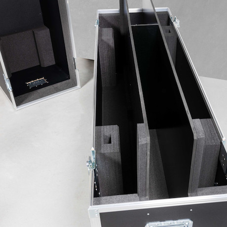 Casetec Flightcase für zwei Flachbildschirme 65"