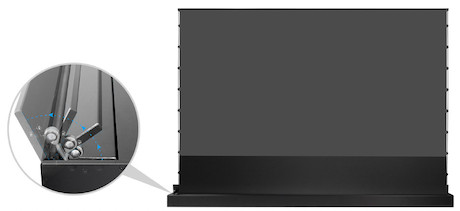 celexon UST Hochkontrast Bodenscheren Leinwand - HomeCinema Plus, 110" schwarz - Demo