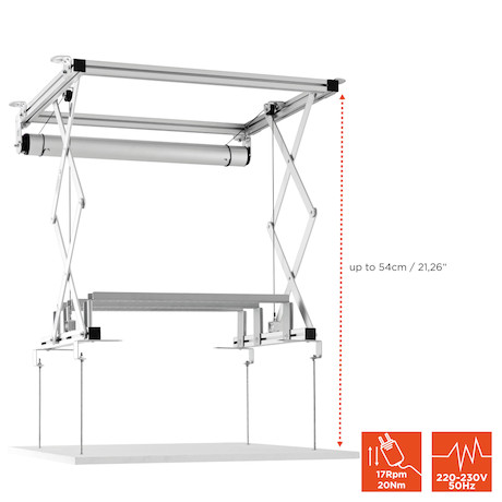celexon Beamer Deckenlift PL400 HC Plus - max. ausfahrbar bis 54 cm - 25kg Traglast - Demo