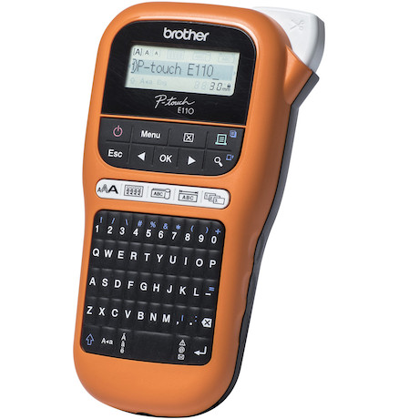Brother PT-E110VP Industrielles Beschriftungsgerät mit Netzadapter & Hartschalenkoffer