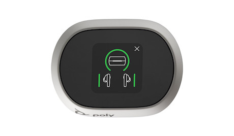Poly Voyager Free 60+ UC USB-A Earbuds mit Touchscreen Ladecase, weiß