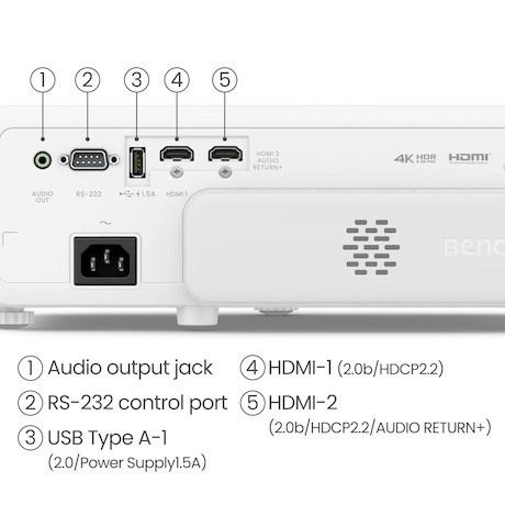 BenQ TK710STi 3.200 ANSI-Lumen 4K HDR Laser Beamer mit HDR10 und HLG Unterstützung