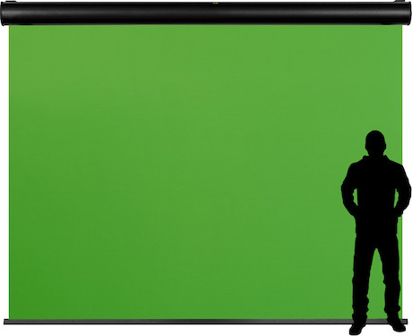 celexon Motor Chroma Key Green Screen 400 x 300 cm - Demo