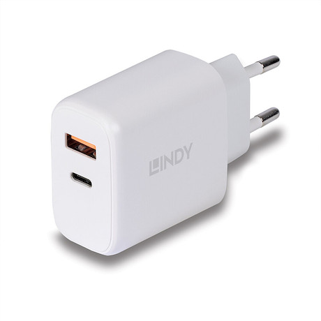 LINDY USB Ladegerät Typ A & C Charger 30W, weiß