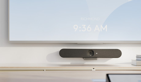 Logitech Rally Bar Huddle Konferenzkamera mit 3840 x 2160 4K UHD, 30 fps & 120° für kleine Räume & H