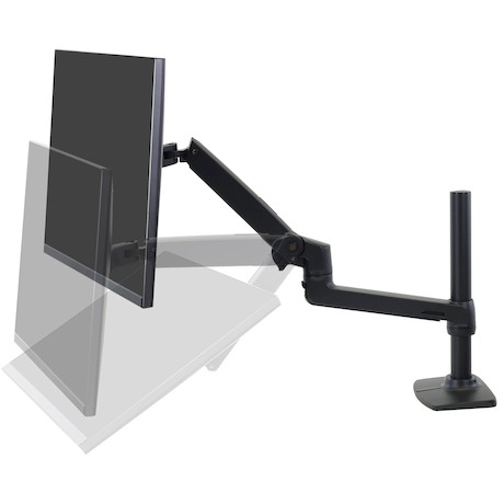 ERgotron LX Monitor Arm mit hoher Säule, Tischhalterung | Bildschirmgröße: 34" | mattschwarz