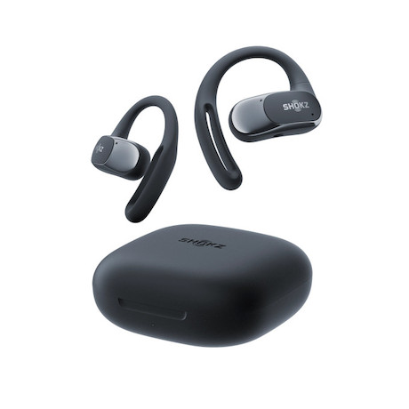SHOKZ OpenFit Air Open-Ear-Design Bluetooth Kopfhörer mit 28 Stunden Wiedergabezeit | Farbe: Schwarz