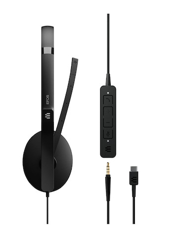 EPOS ADAPT 165T USB-C II - schnurloses Dual Headset mit USB-C + Klinkenstecker 3,5 mm | zertifiziert