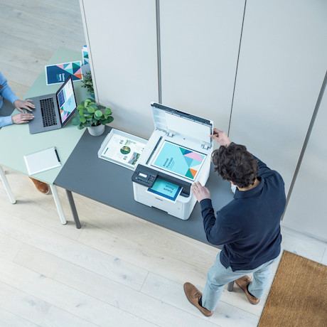 Brother DCP-L3520CDW Kompaktes 3-in-1 Farb-LED Multifunktionsgerät mit WLAN/LAN und Duplexdruck