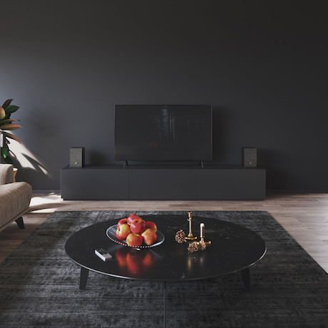 Audio Pro A28 Multiroom-Regallautsprecher in Seidenmatt Schwarz