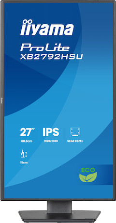 iiyama ProLite XB2792HSU-B1 27" IPS Full-HD-Panel mit 4-seitigem Slim-Bezel und höhenverstellbarem S