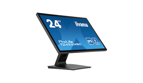 iiyama ProLite T2452MSC-B1AG 24” PCAP 10-Punkt Multi-Touch-Monitor mit Edge-to-Edge-Glas-Design und