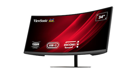 ViewSonic VG3419C-2 34" UWQHD-Curved-Docking-Monitor mit KVM-Switch