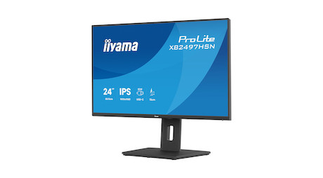 iiyama ProLite XB2497HSN-B1 23.8’’ Monitor mit IPS-Panel-Technologie, USB-C-Dock, RJ45 (LAN) Anschlu