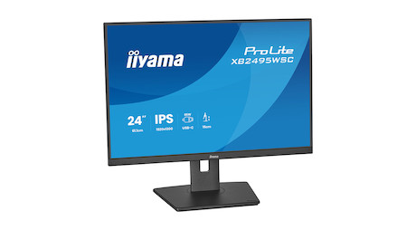 iiyama ProLite XB2495WSC-B1 24.1" WUXGA-IPS-Monitor mit USB-C (65 W)