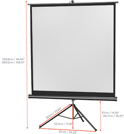 celexon Stativleinwand Economy 184 x 184 cm