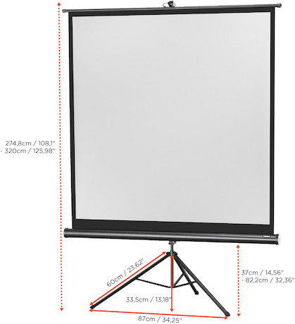 celexon Stativleinwand Economy 219 x 219 cm