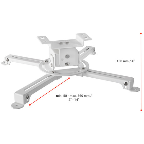 celexon Beamer-Deckenhalterung universal MultiCel Pro 1000 - weiß - 10 cm